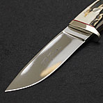 TAKBLADE Couteau de chasse, Bois de Cerf 100mm